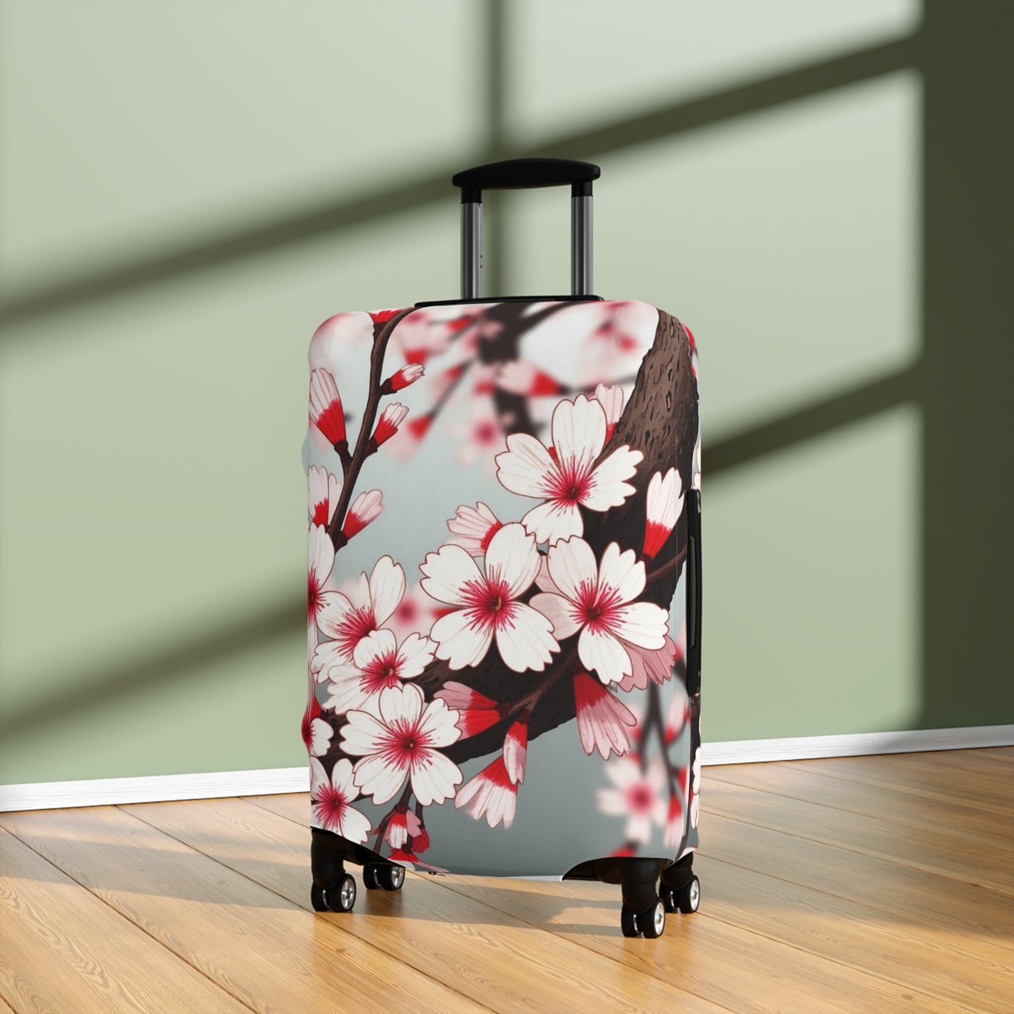 Cherry Blossom Luggage Cover – Stylish Travel Accessory for Trendy Adventurers
