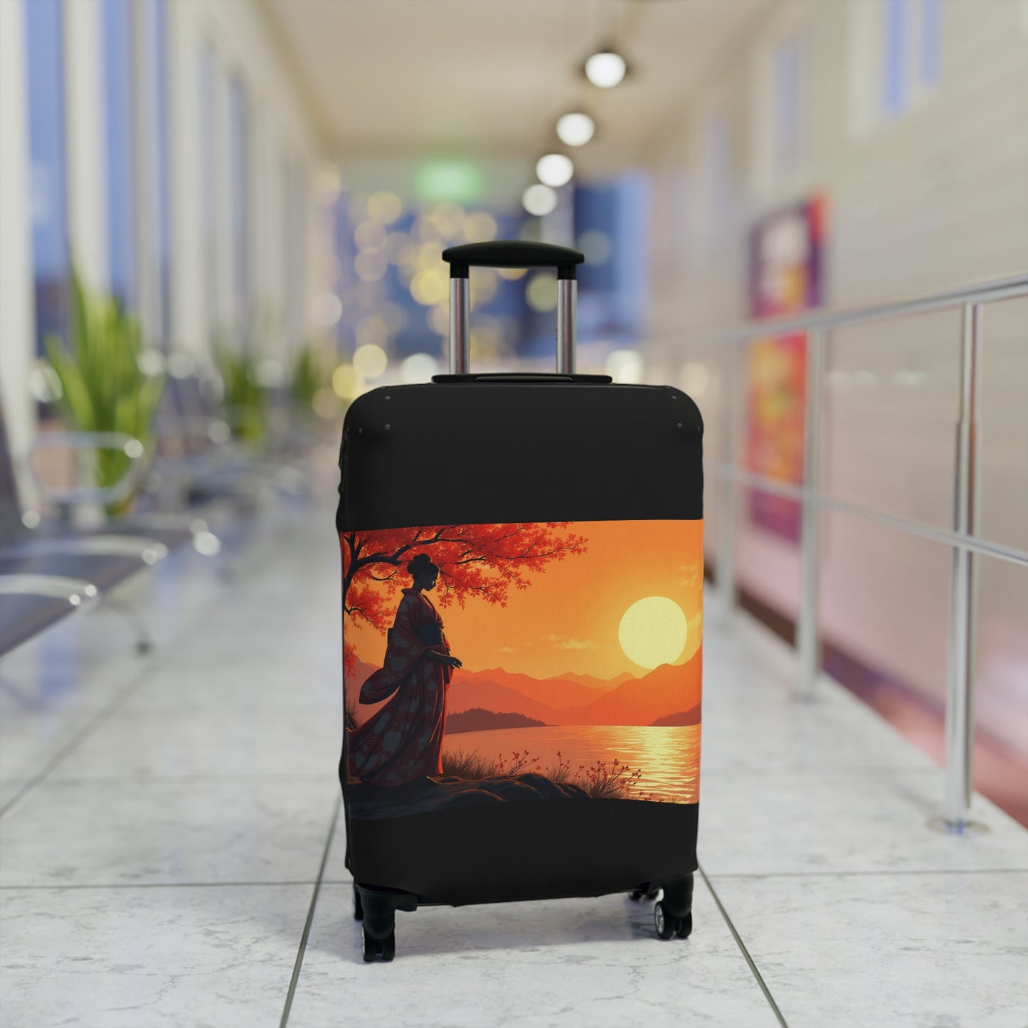 Scenic Sunset Luggage Cover - Perfect Travel Accessory for Adventurers
