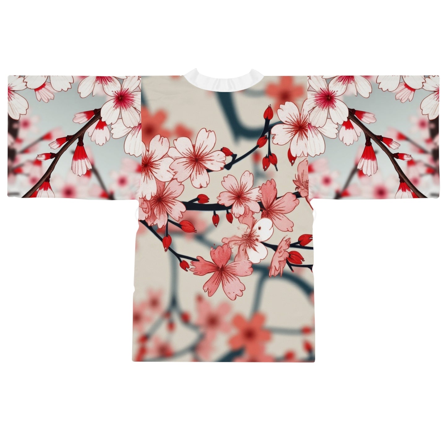 Kimono Robe - Sakura Blossoms Full Bloom Design