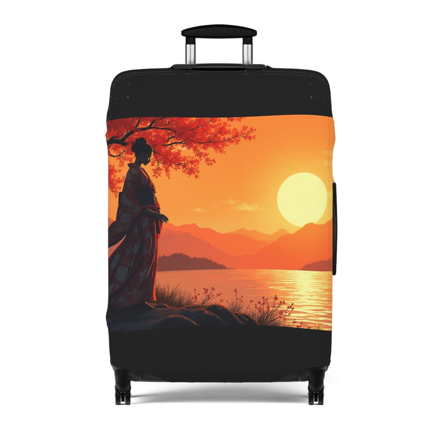 Scenic Sunset Luggage Cover - Perfect Travel Accessory for Adventurers
