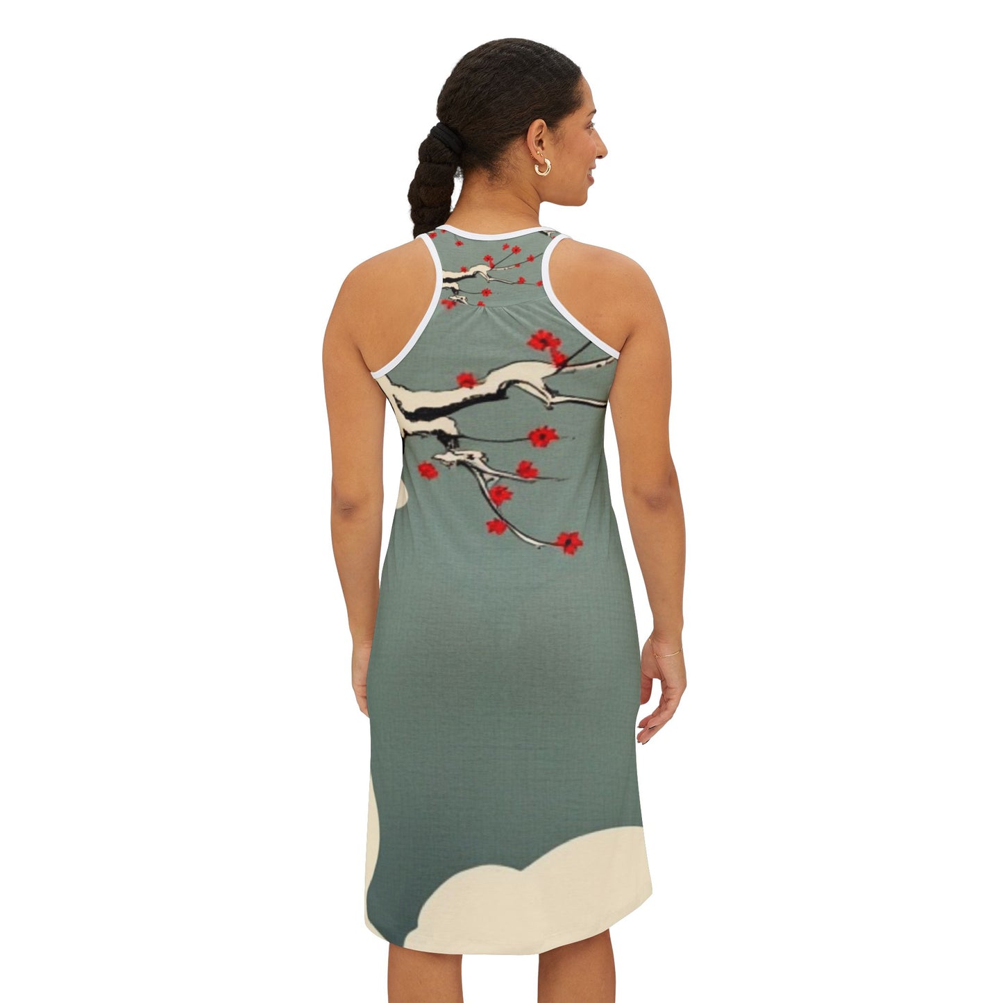 Elegant Floral Women's Racerback Dress - Perfect for Spring and Summer Occasions
