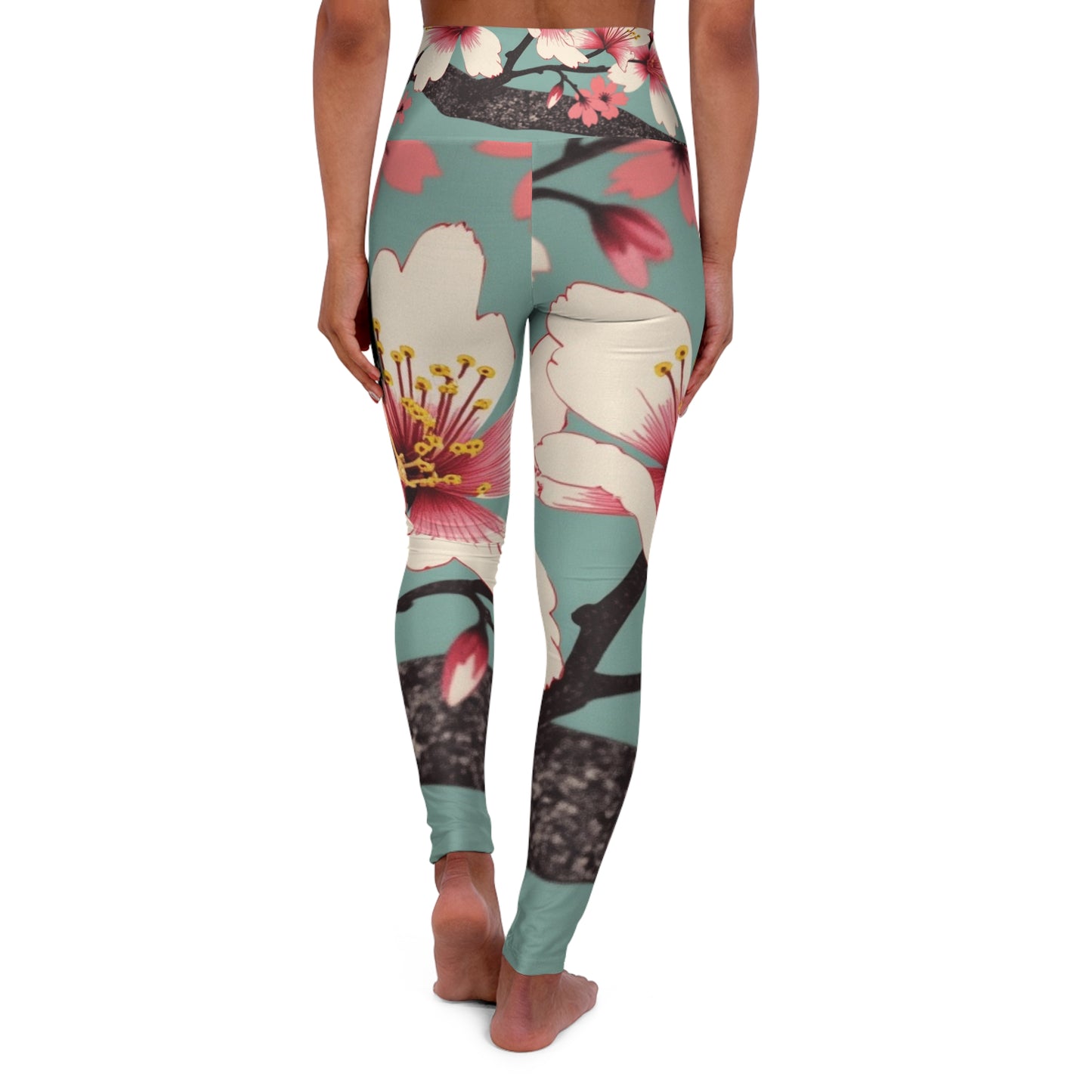 Floral High Waisted Yoga Leggings - Stylish Activewear for Yoga and Fitness