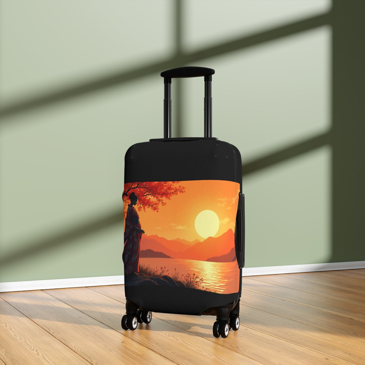 Scenic Sunset Luggage Cover - Perfect Travel Accessory for Adventurers