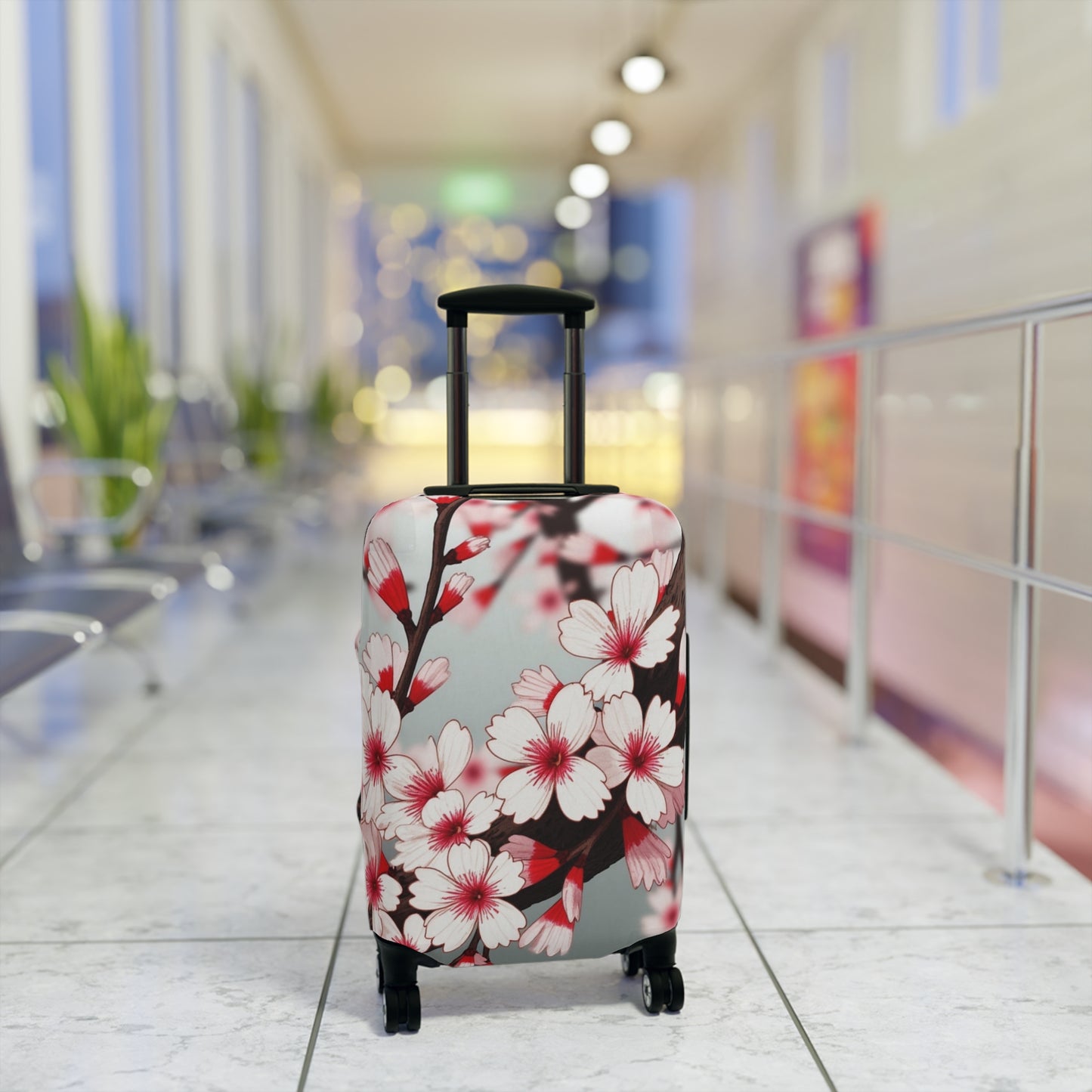 Cherry Blossom Luggage Cover – Stylish Travel Accessory for Trendy Adventurers