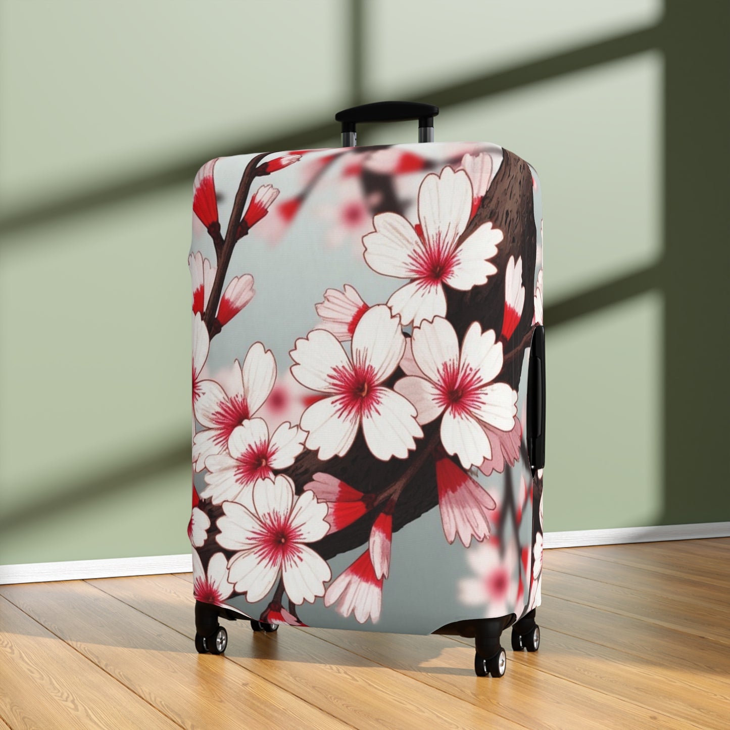 Cherry Blossom Luggage Cover – Stylish Travel Accessory for Trendy Adventurers
