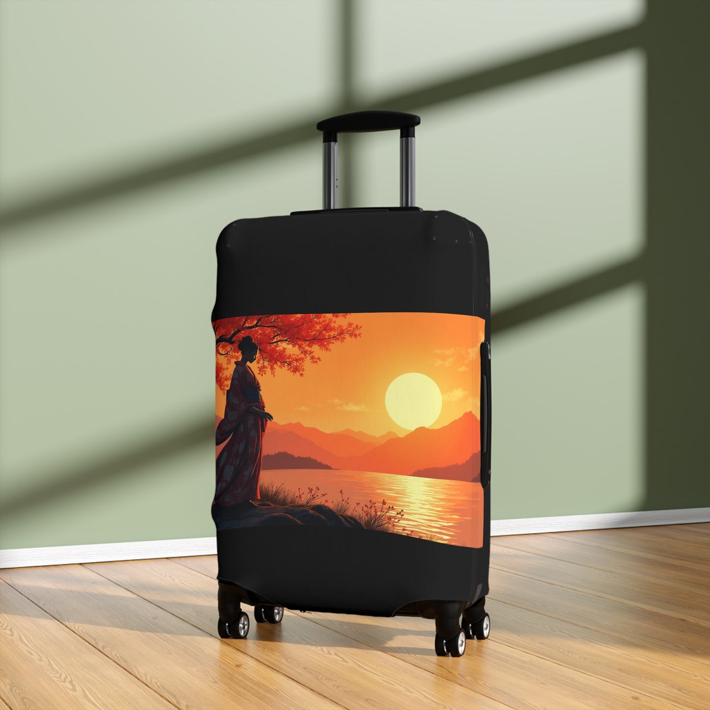 Scenic Sunset Luggage Cover - Perfect Travel Accessory for Adventurers