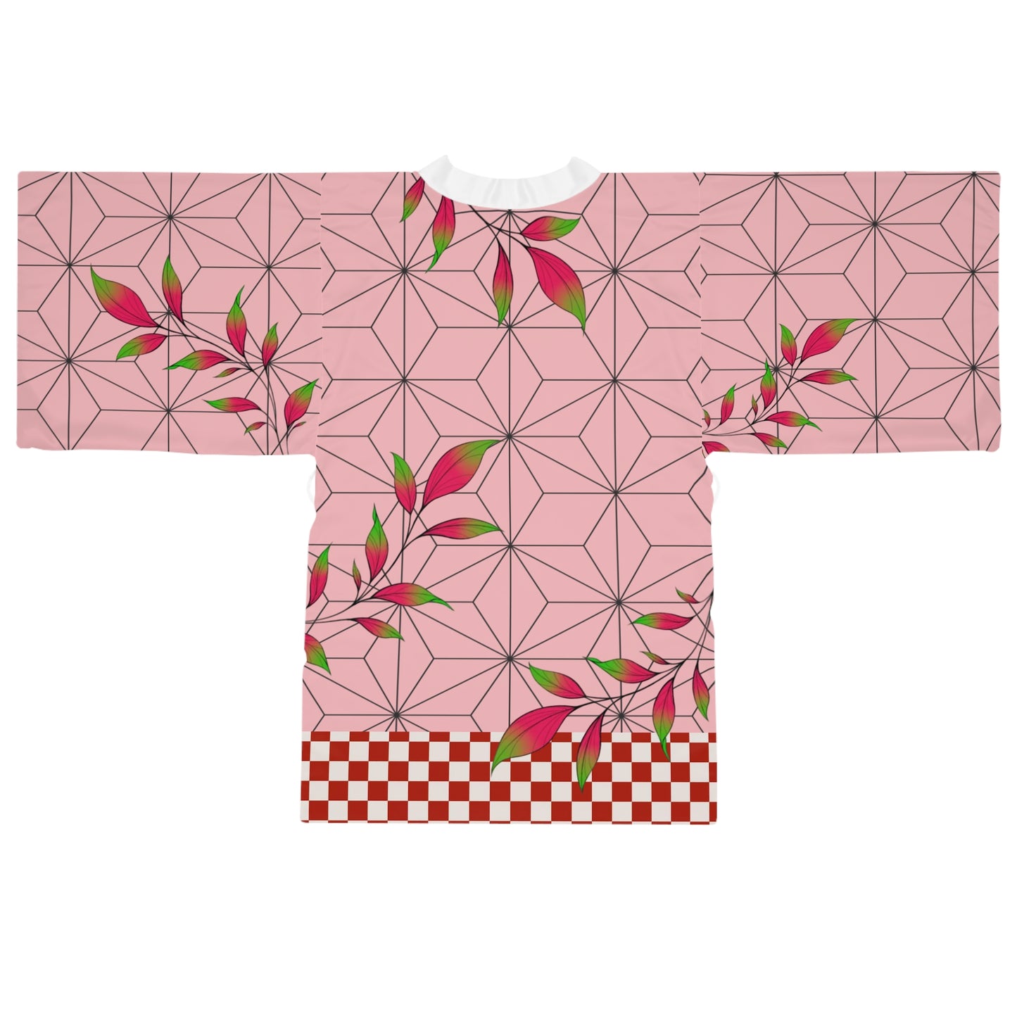 Art of the Demon Asanoha Pattern Kimono Robe