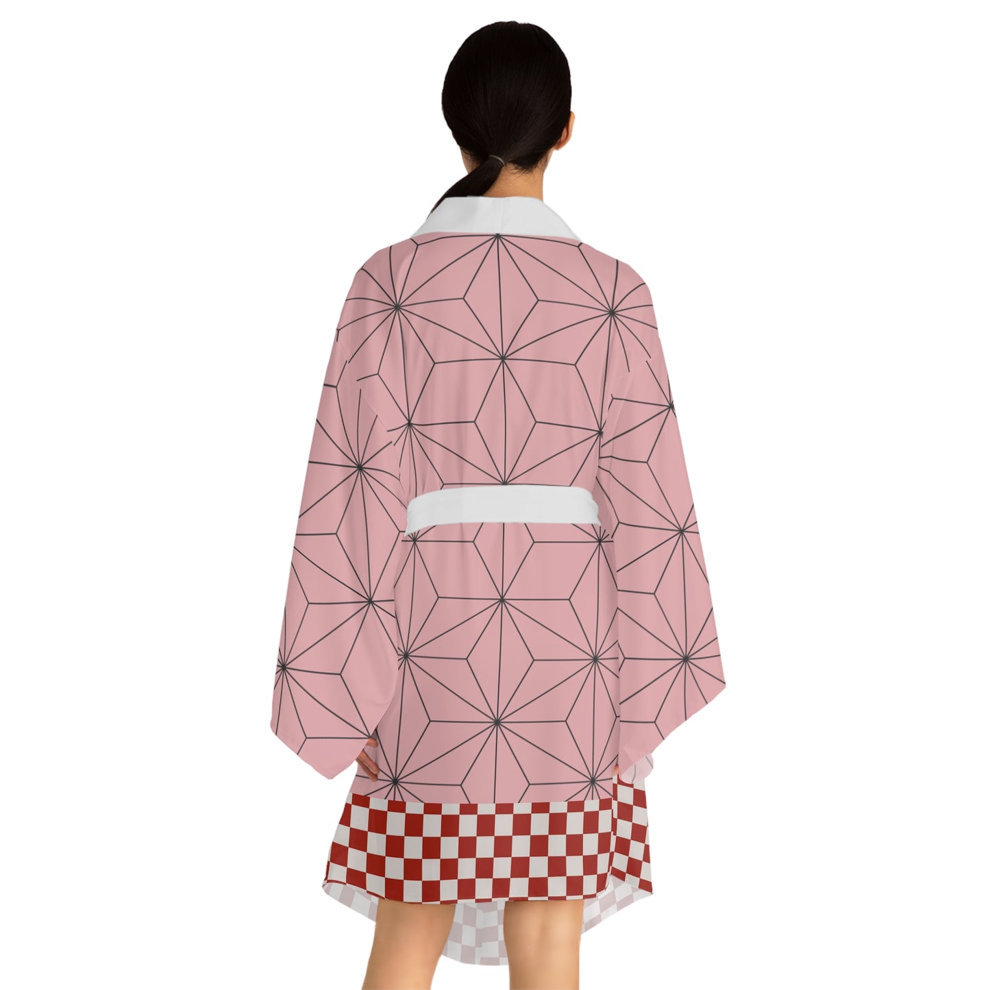 Asanoha Hemp Leaf Pattern Kimono Robe