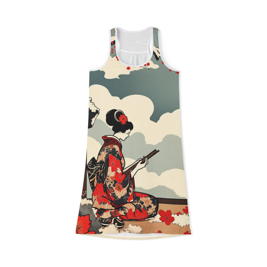 Elegant Floral Women's Racerback Dress - Perfect for Spring and Summer Occasions