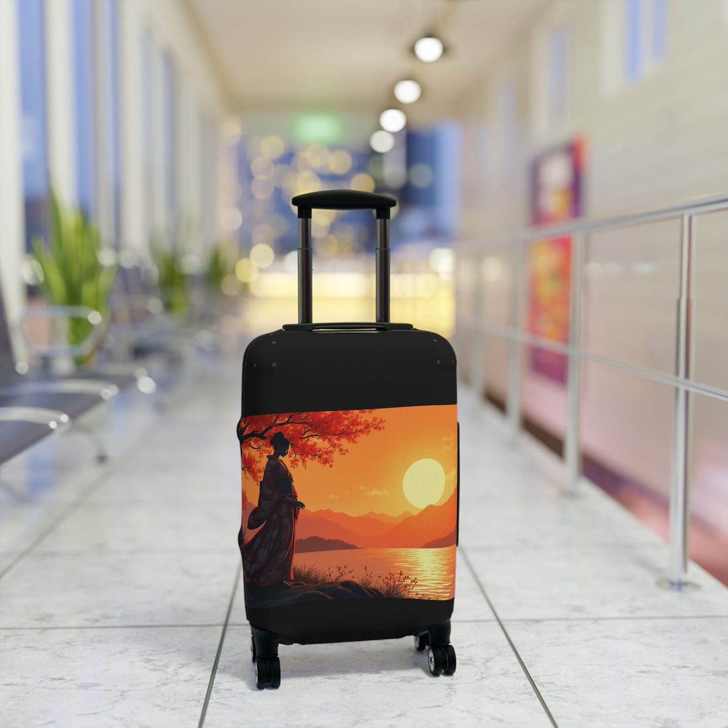 Scenic Sunset Luggage Cover - Perfect Travel Accessory for Adventurers