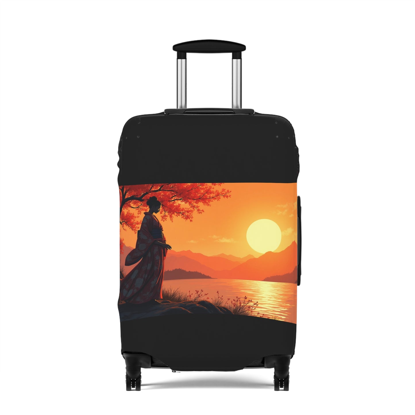 Scenic Sunset Luggage Cover - Perfect Travel Accessory for Adventurers