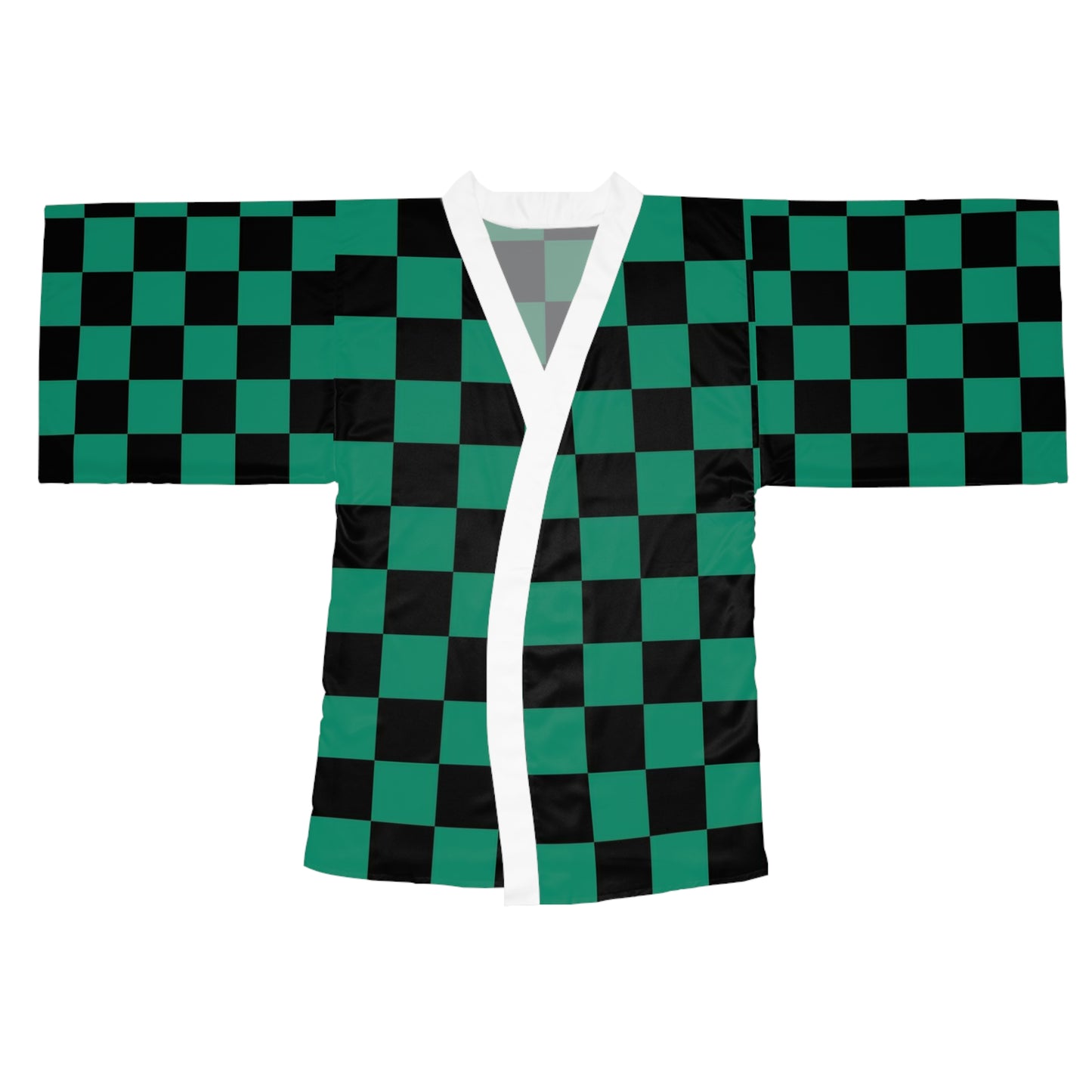 Ichimatsu Print Kimono Robe