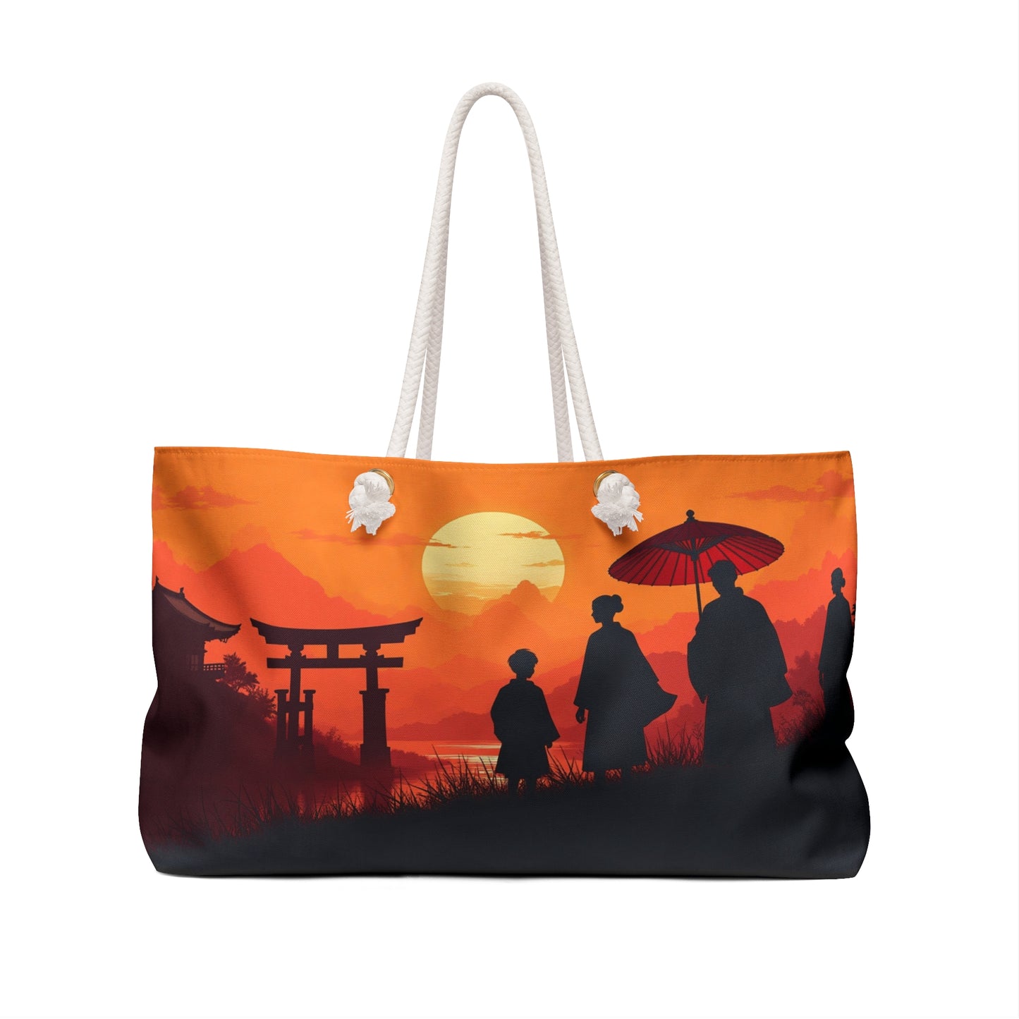 Japanese Sunset Weekender Bag – Perfect for Travel, Beach & Getaways