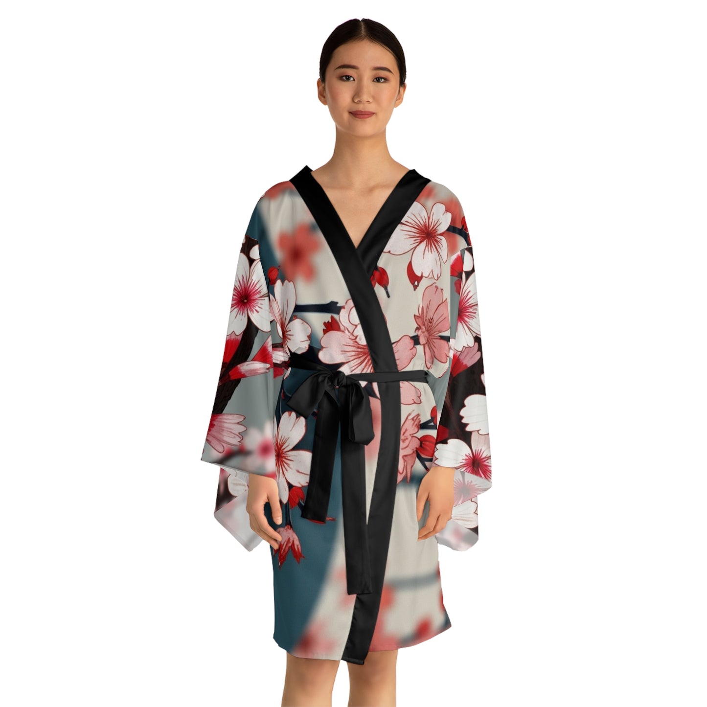 Kimono Robe - Sakura Blossoms Full Bloom Design