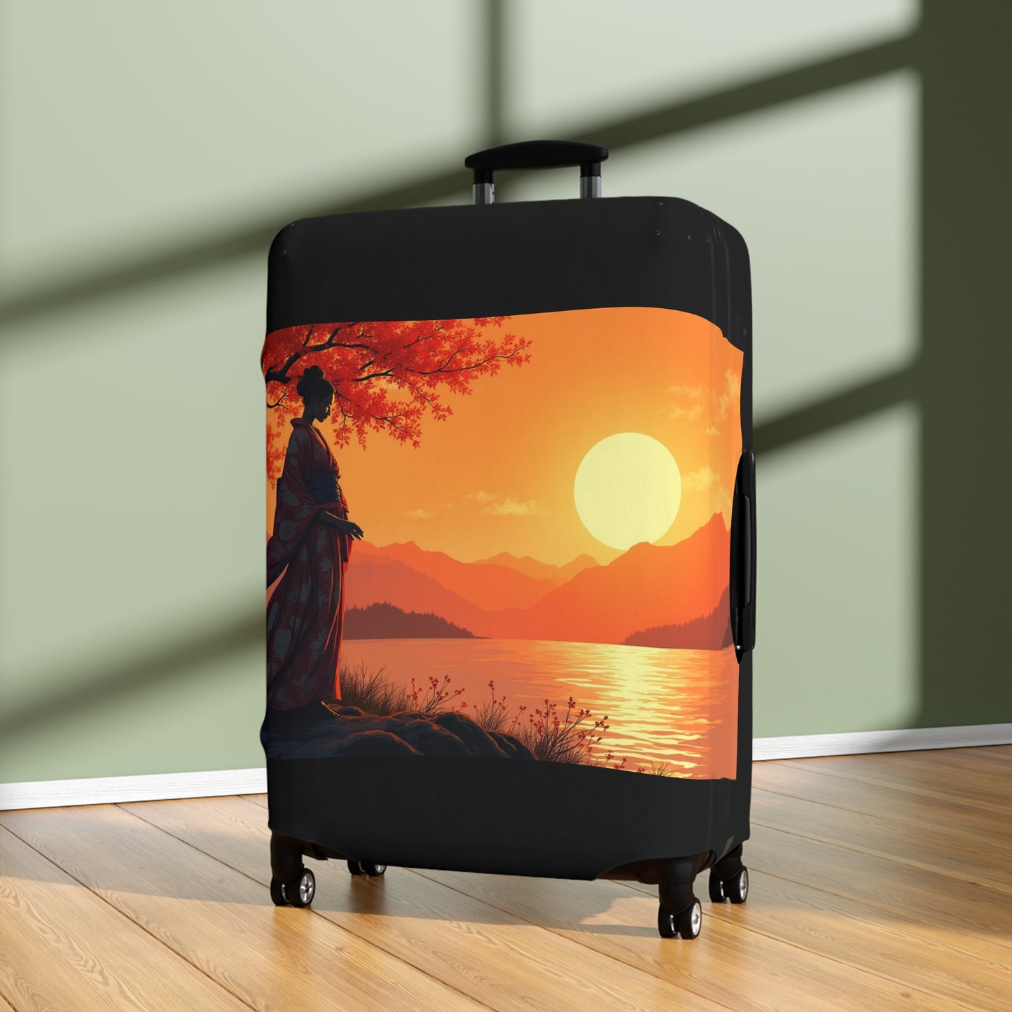 Scenic Sunset Luggage Cover - Perfect Travel Accessory for Adventurers