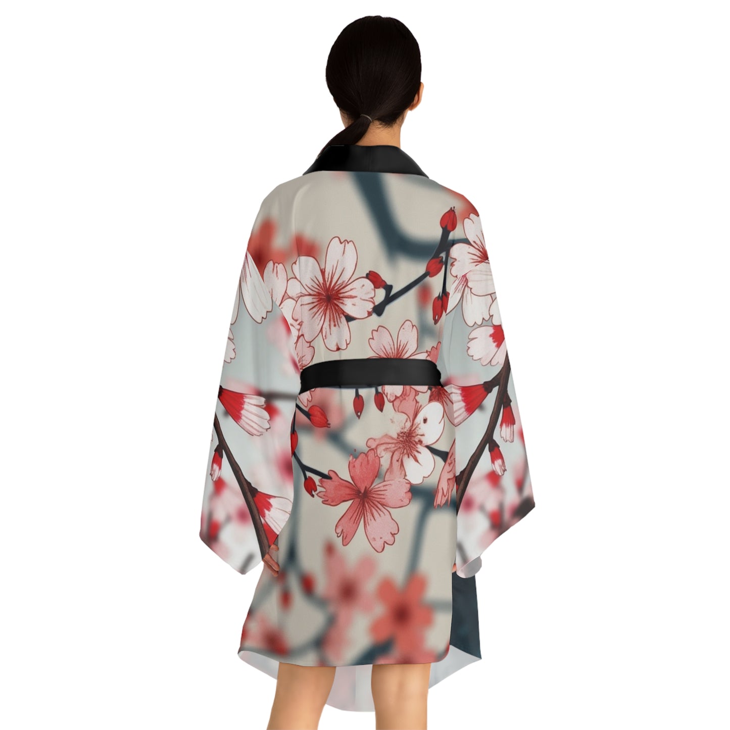Kimono Robe - Sakura Blossoms Full Bloom Design