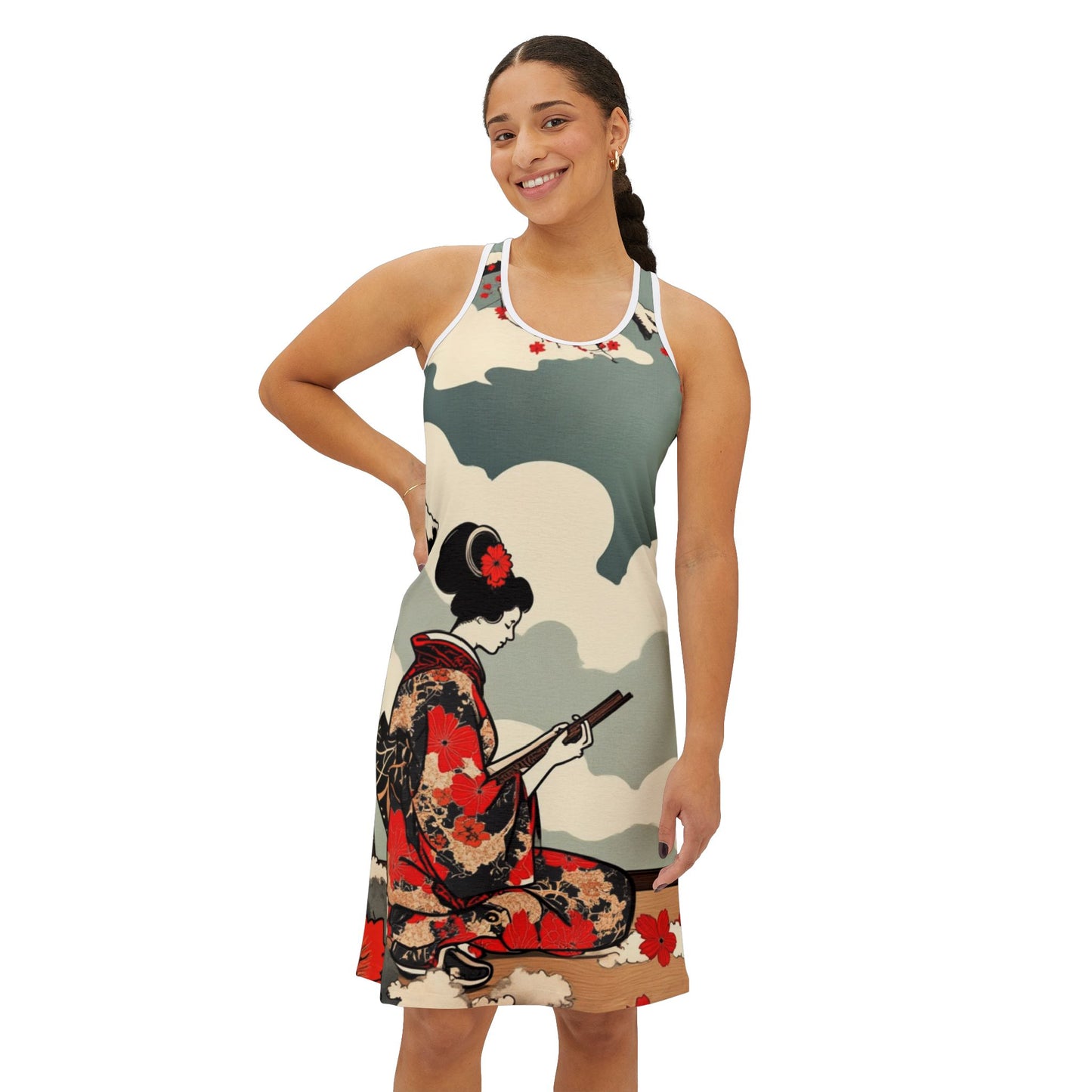 Elegant Floral Women's Racerback Dress - Perfect for Spring and Summer Occasions