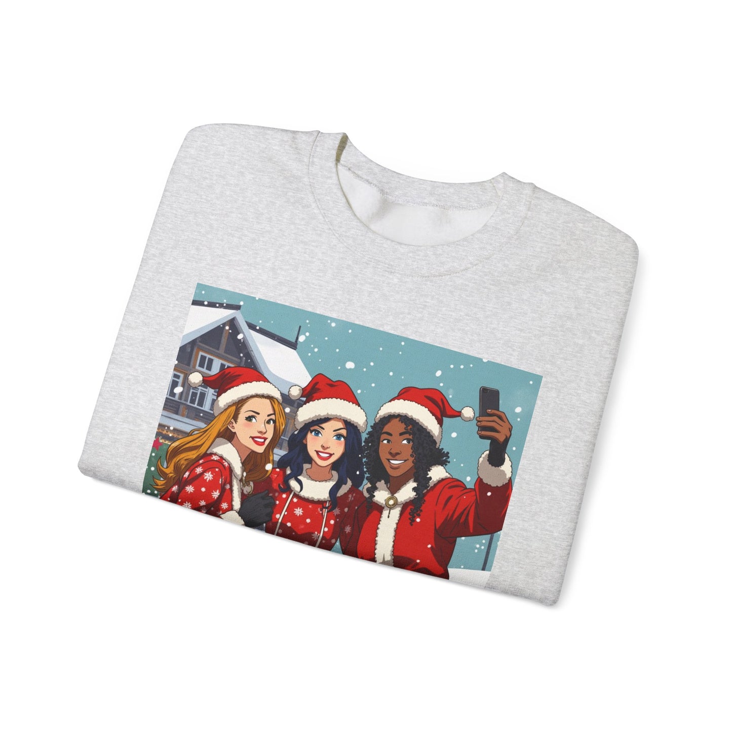 Snow Day Selfie Crewneck Sweatshirt