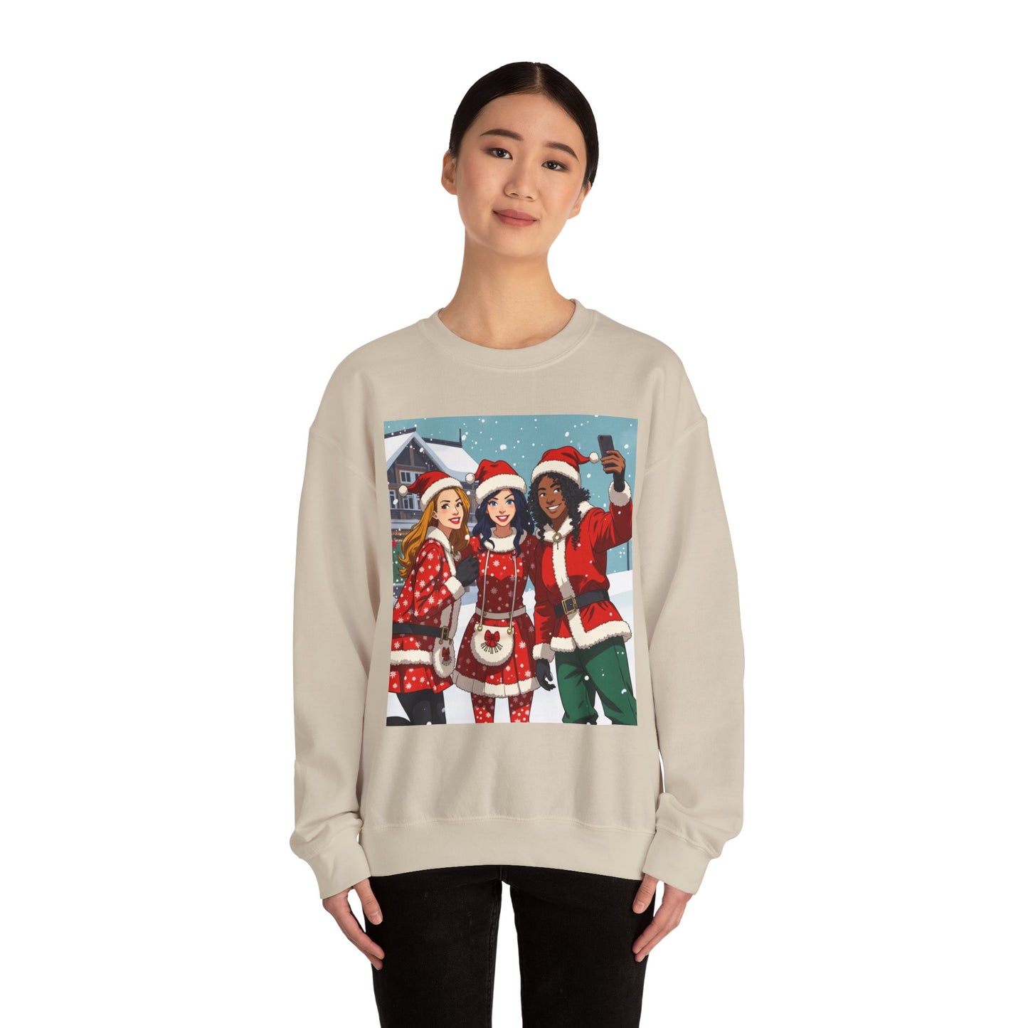 Snow Day Selfie Crewneck Sweatshirt