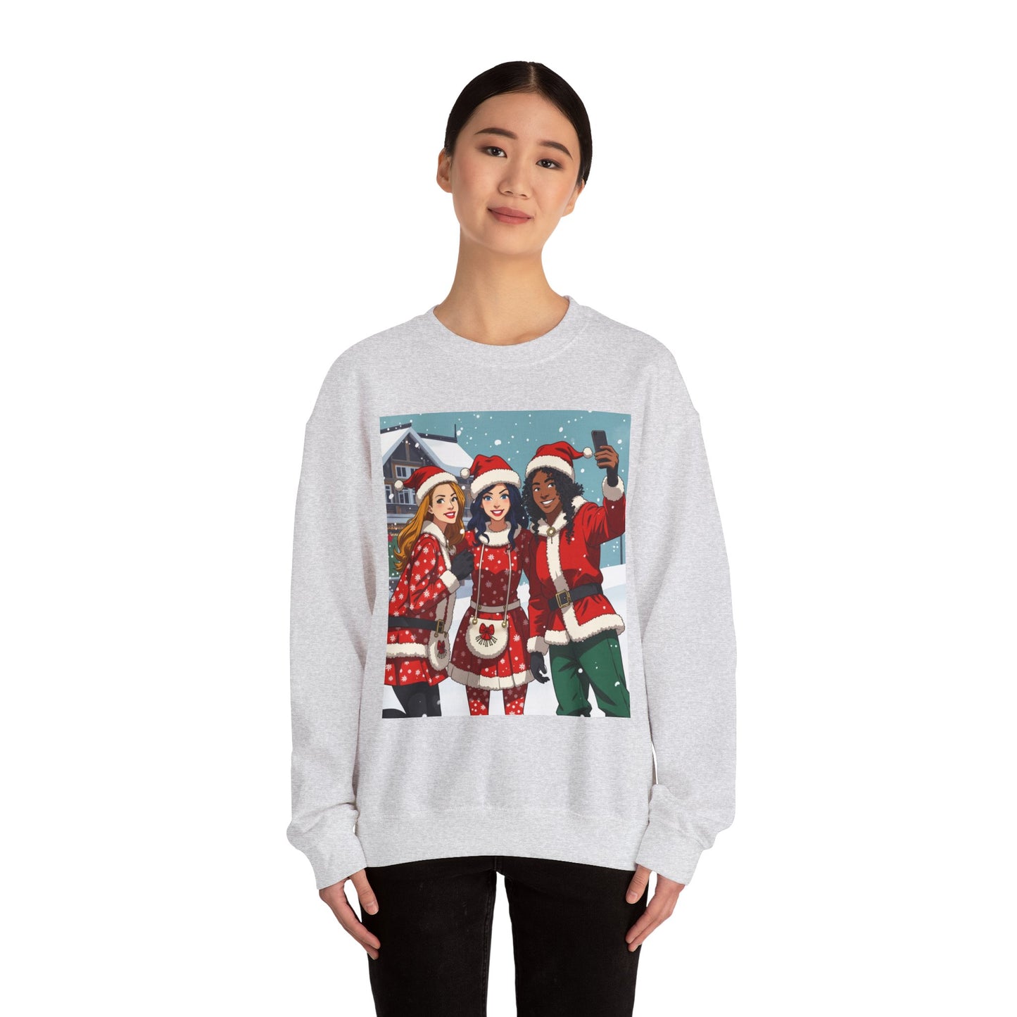 Snow Day Selfie Crewneck Sweatshirt